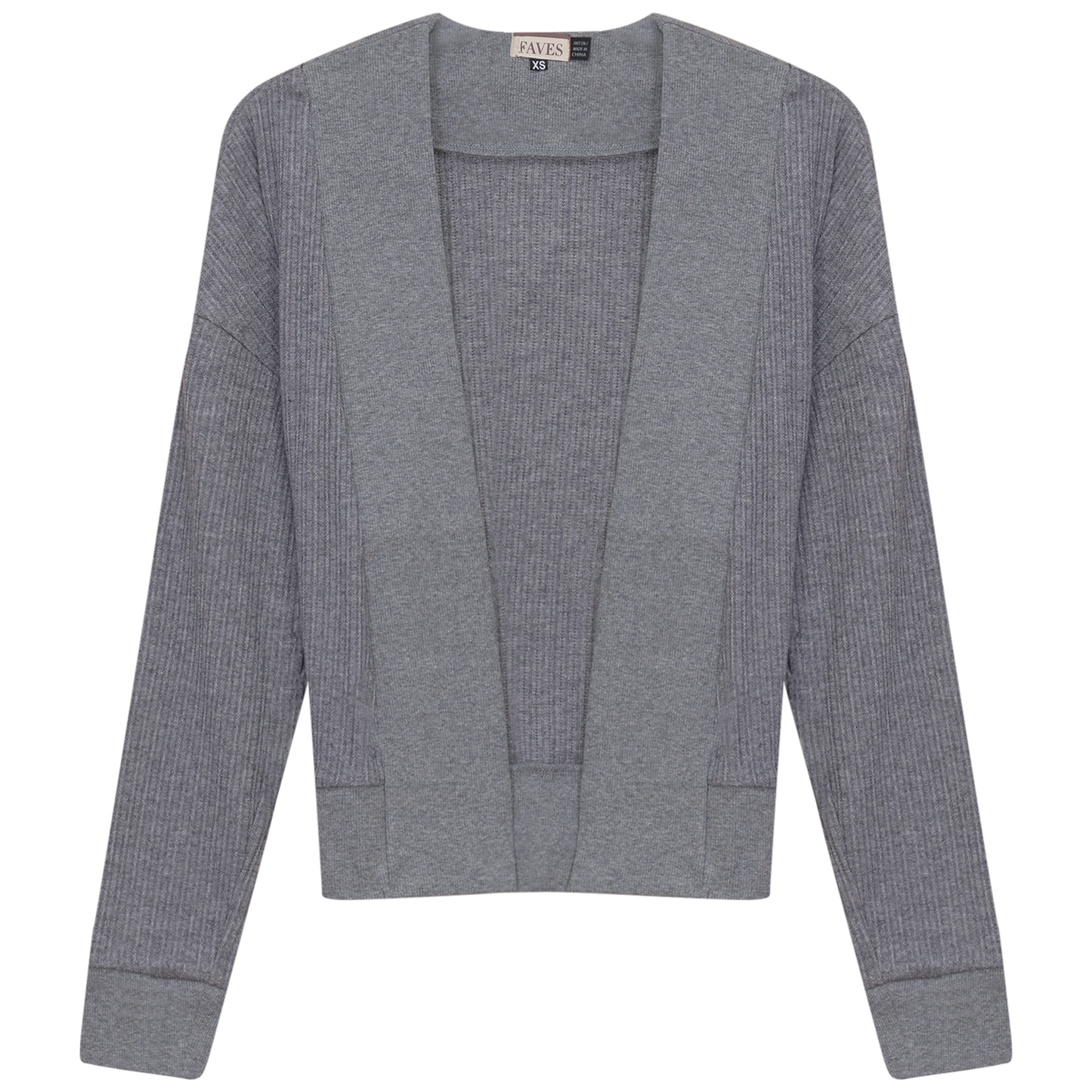 Cropped Cable Knit Bolero Medium Grey Mix