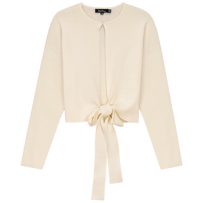 Knit Tie Bolero Cream