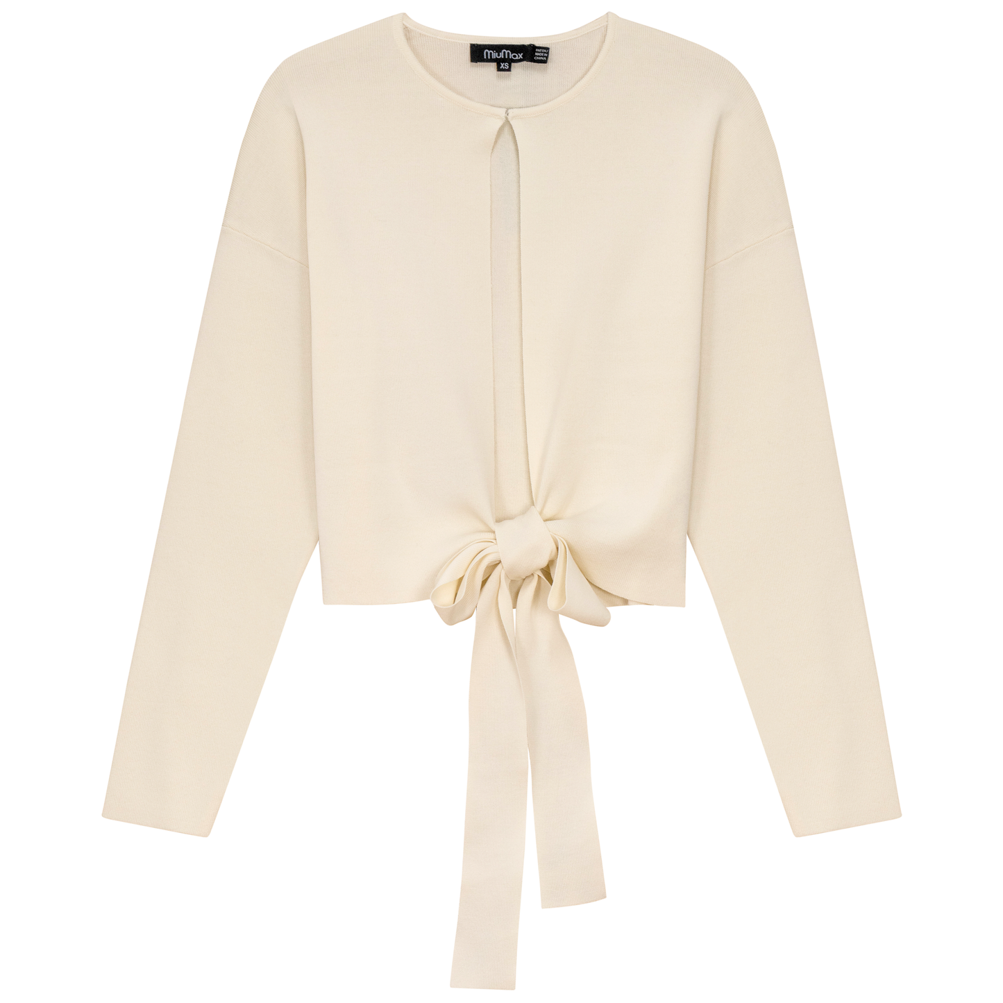 Knit Tie Bolero Cream
