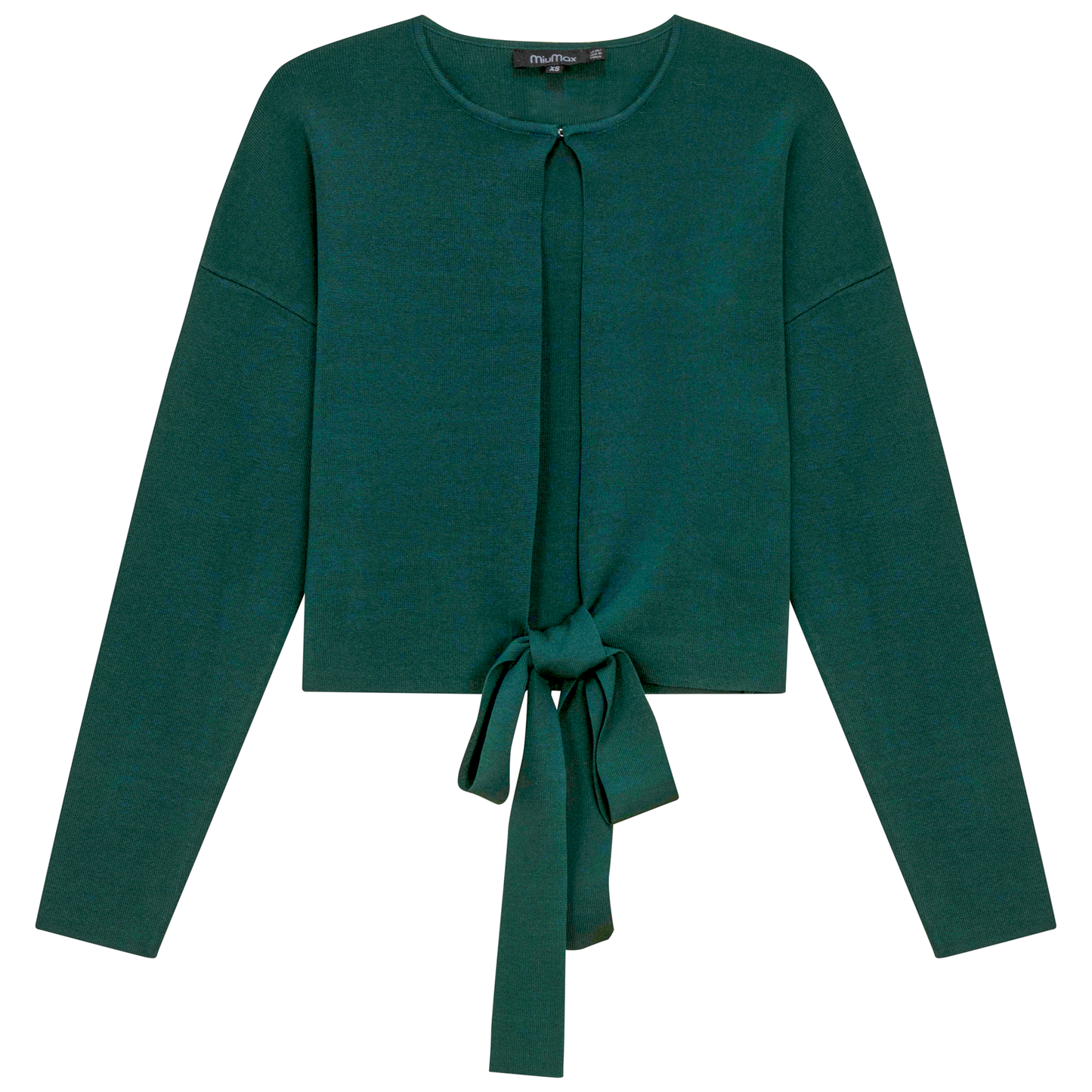 Knit Tie Bolero Deep Teal