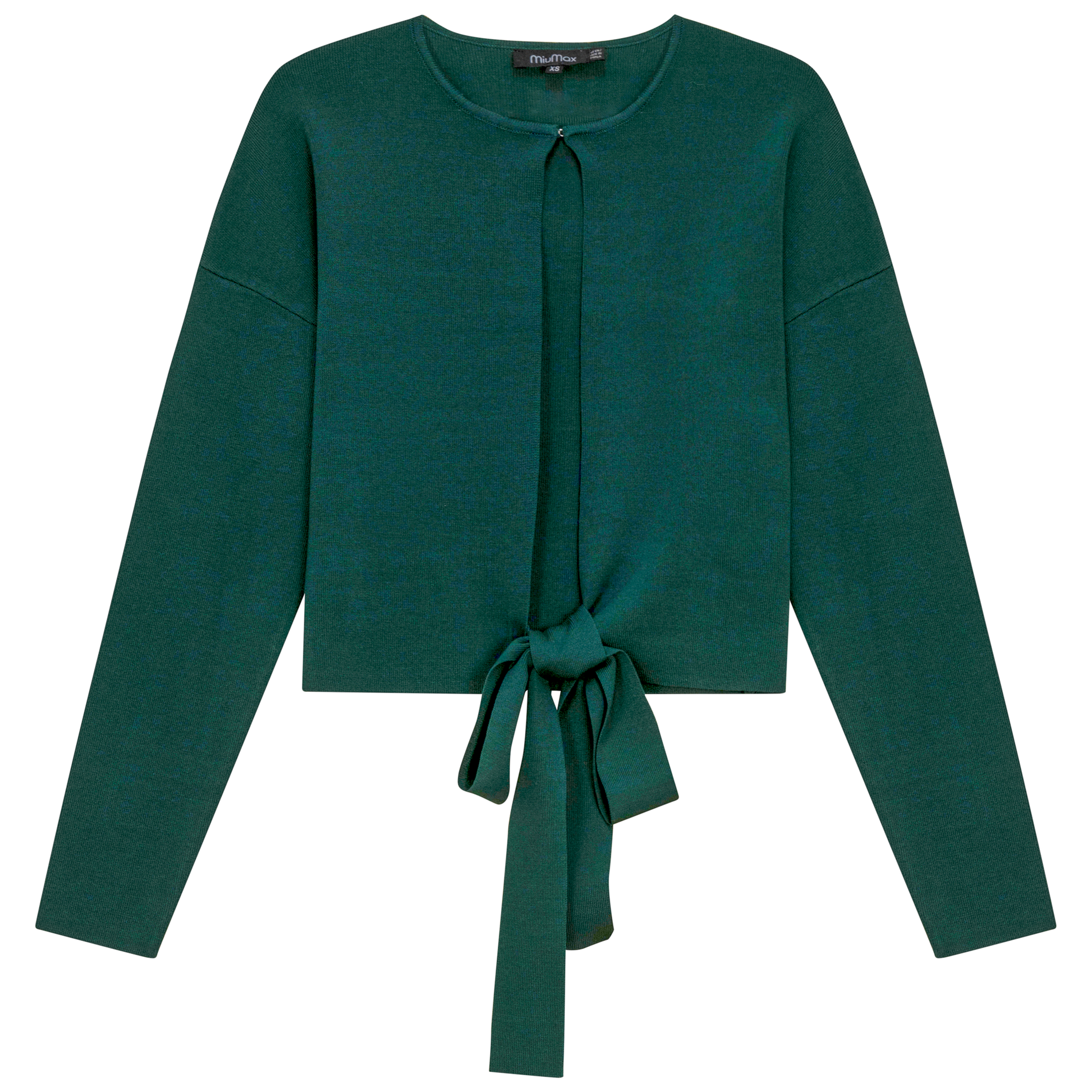 Knit Tie Bolero Deep Teal