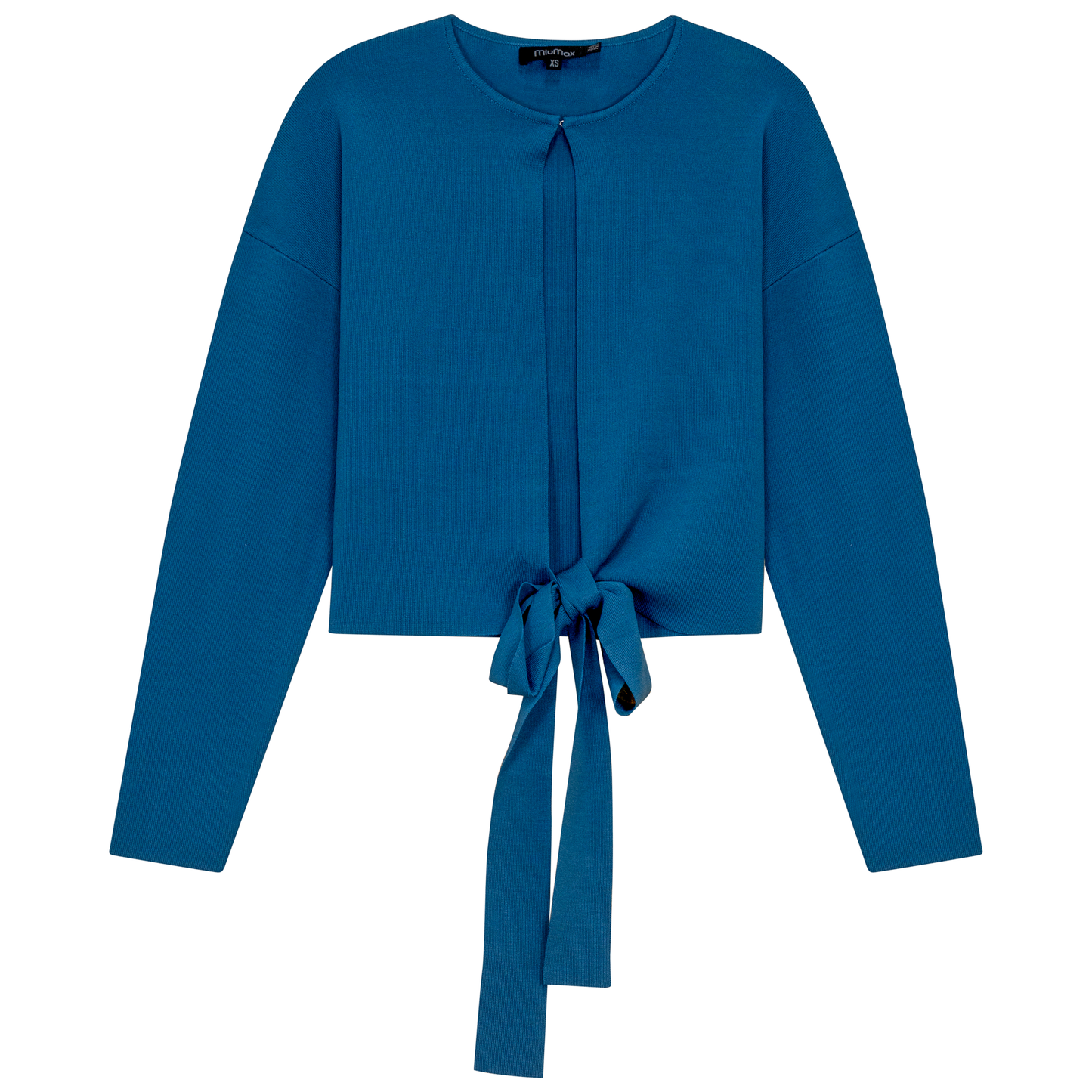 Knit Tie Bolero Steel Blue