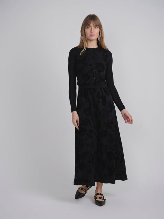 Flocked Velour Maxi Jumper