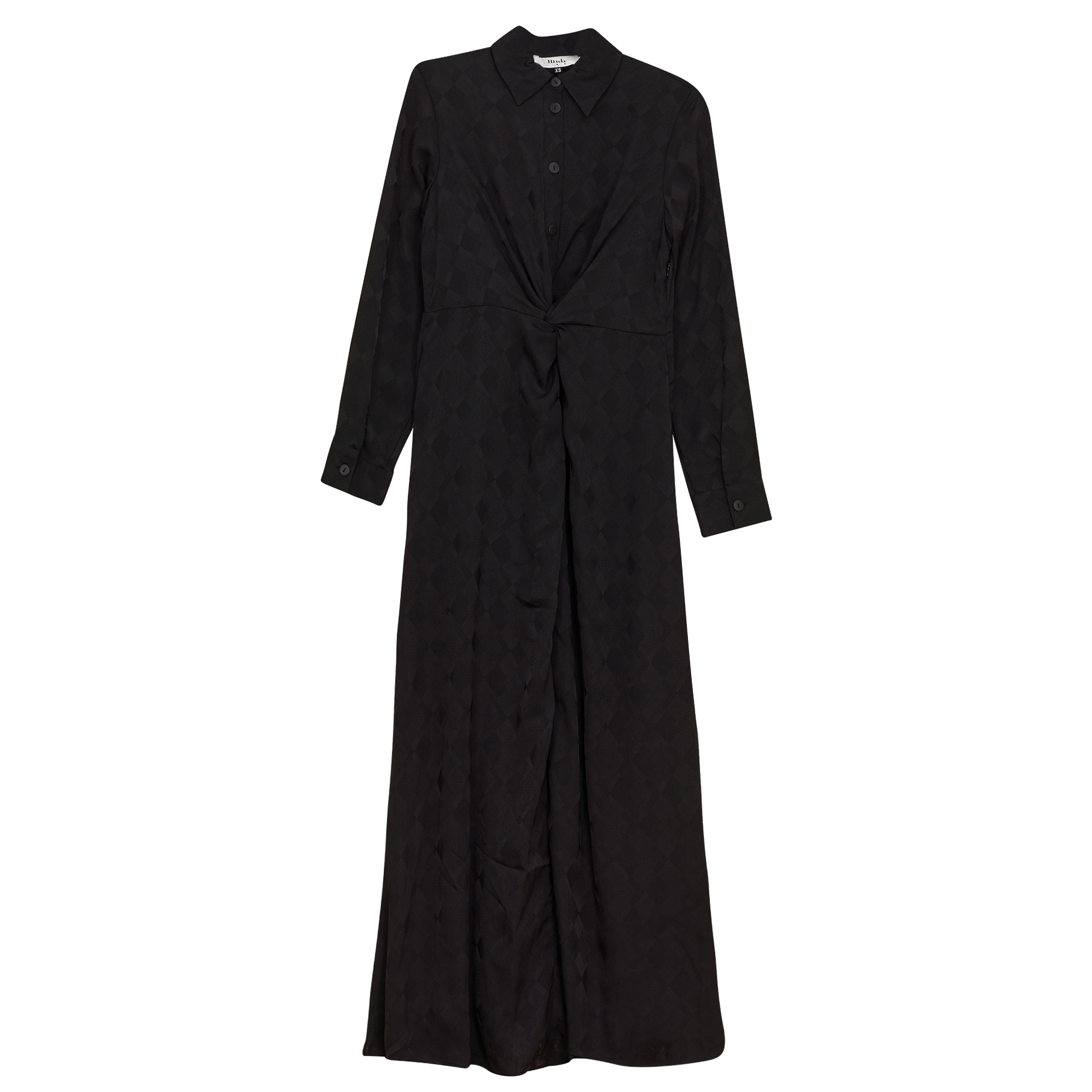 Twist Knot Look Midi Dress Black