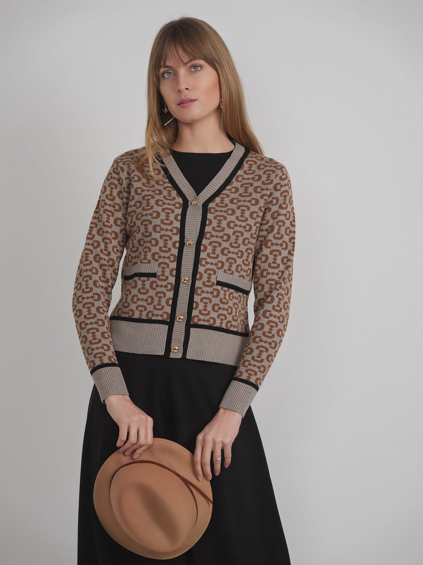 Printed Knit Cardigan