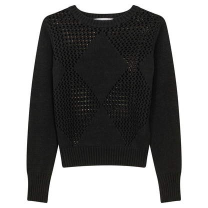 Knitted Boucle Sweater Black