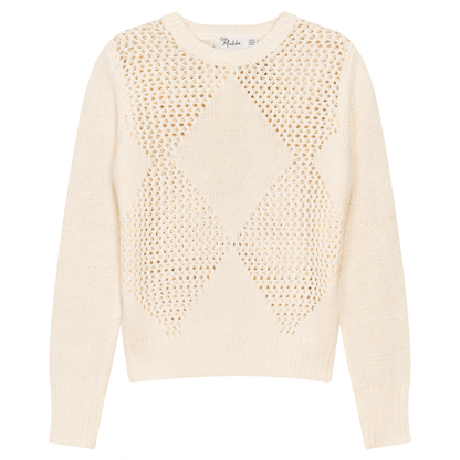 Knitted Boucle Sweater Cream