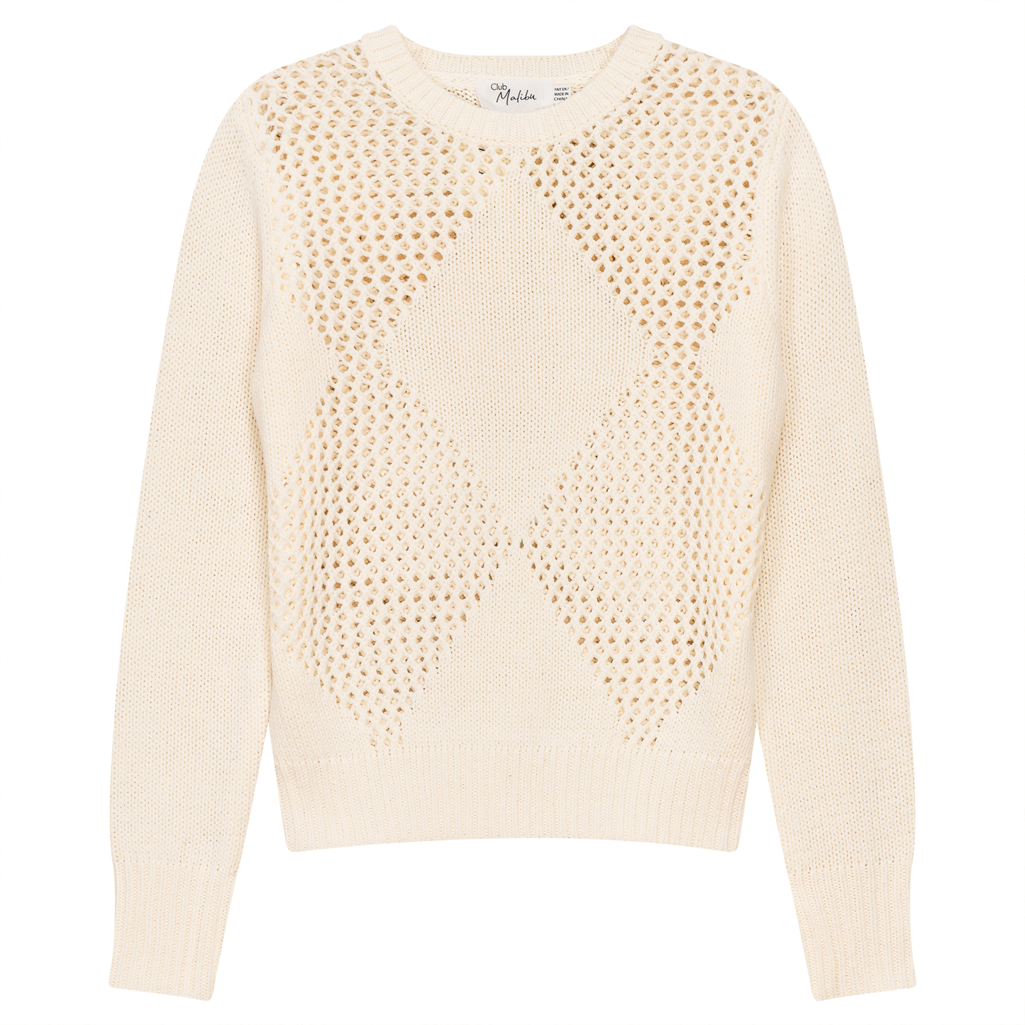 Knitted Boucle Sweater Cream