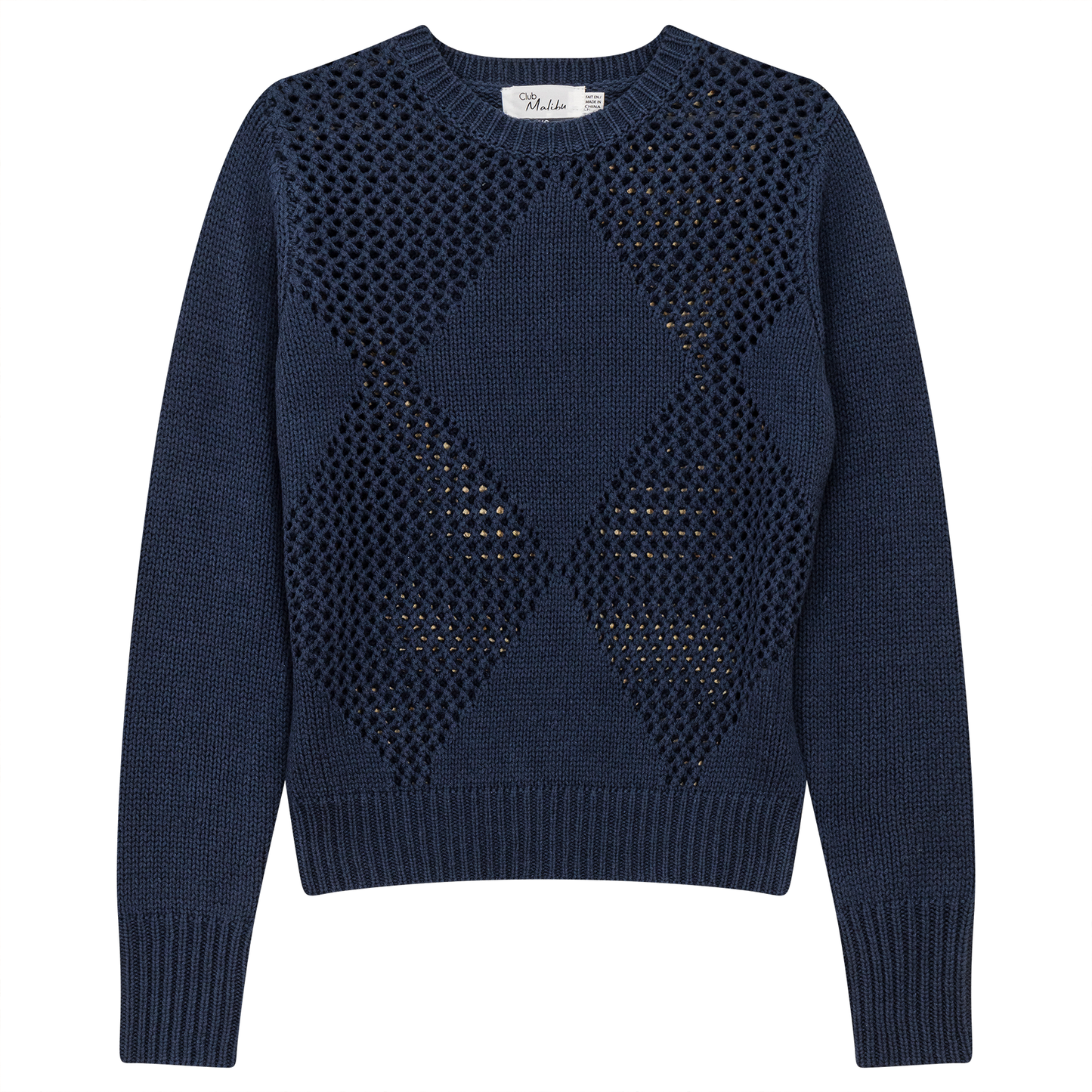 Knitted Boucle Sweater Steel Blue
