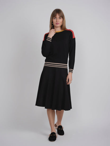 Color Blocked Dolman Sweater