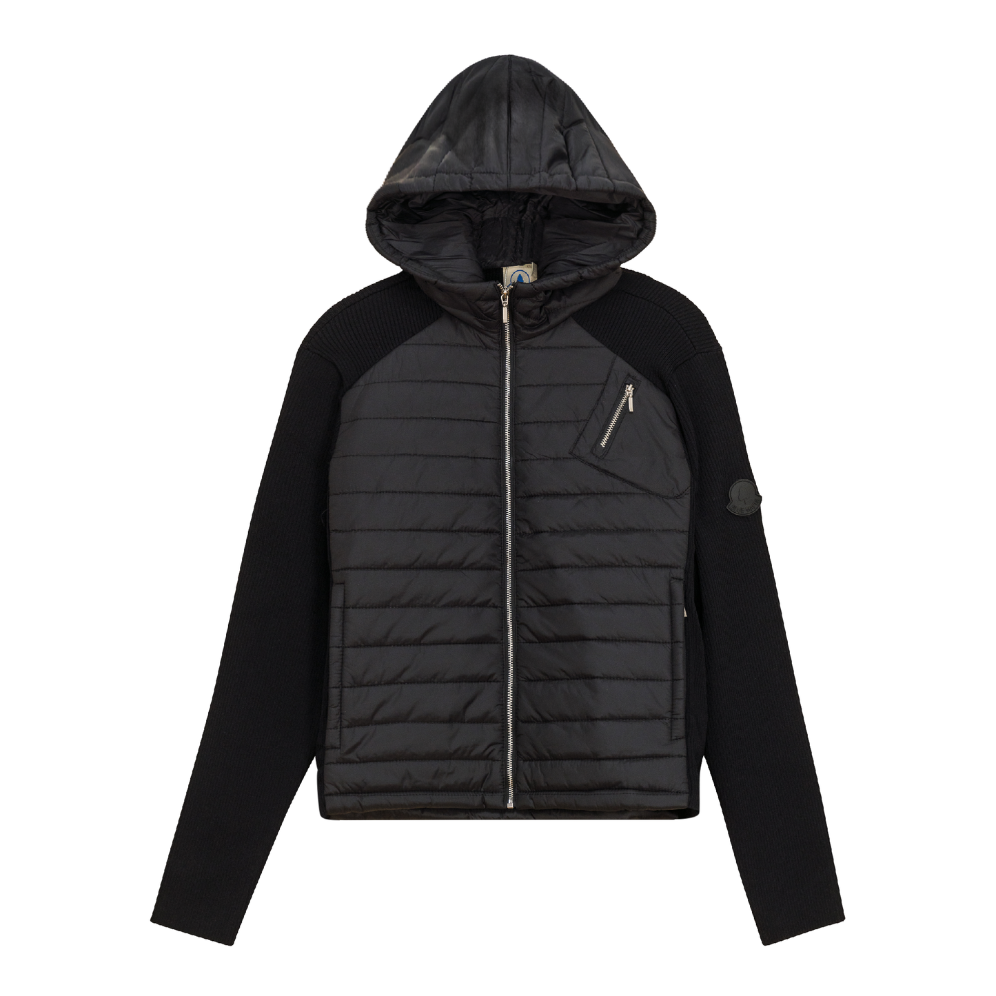 Quilted Bomber Jacket Black