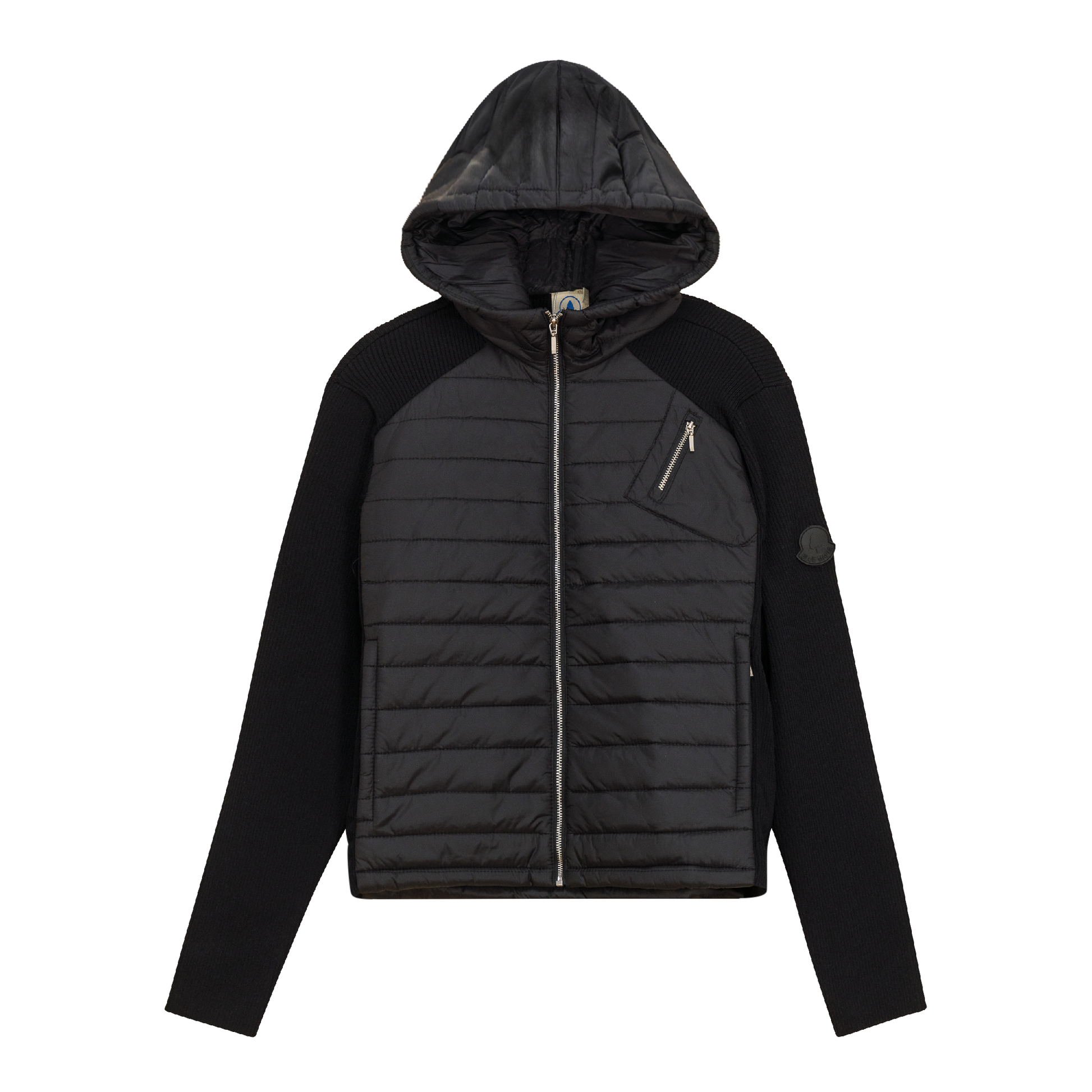 Quilted Bomber Jacket Black