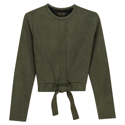 Wrap Look Tee Dark Olive