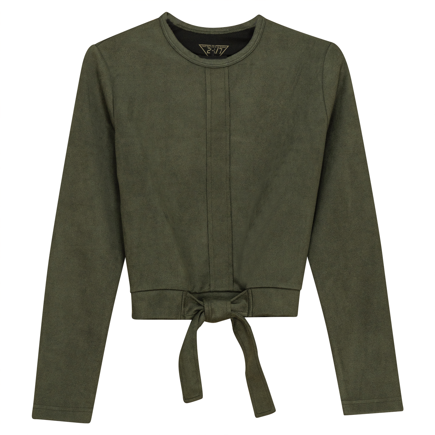 Wrap Look Tee Dark Olive