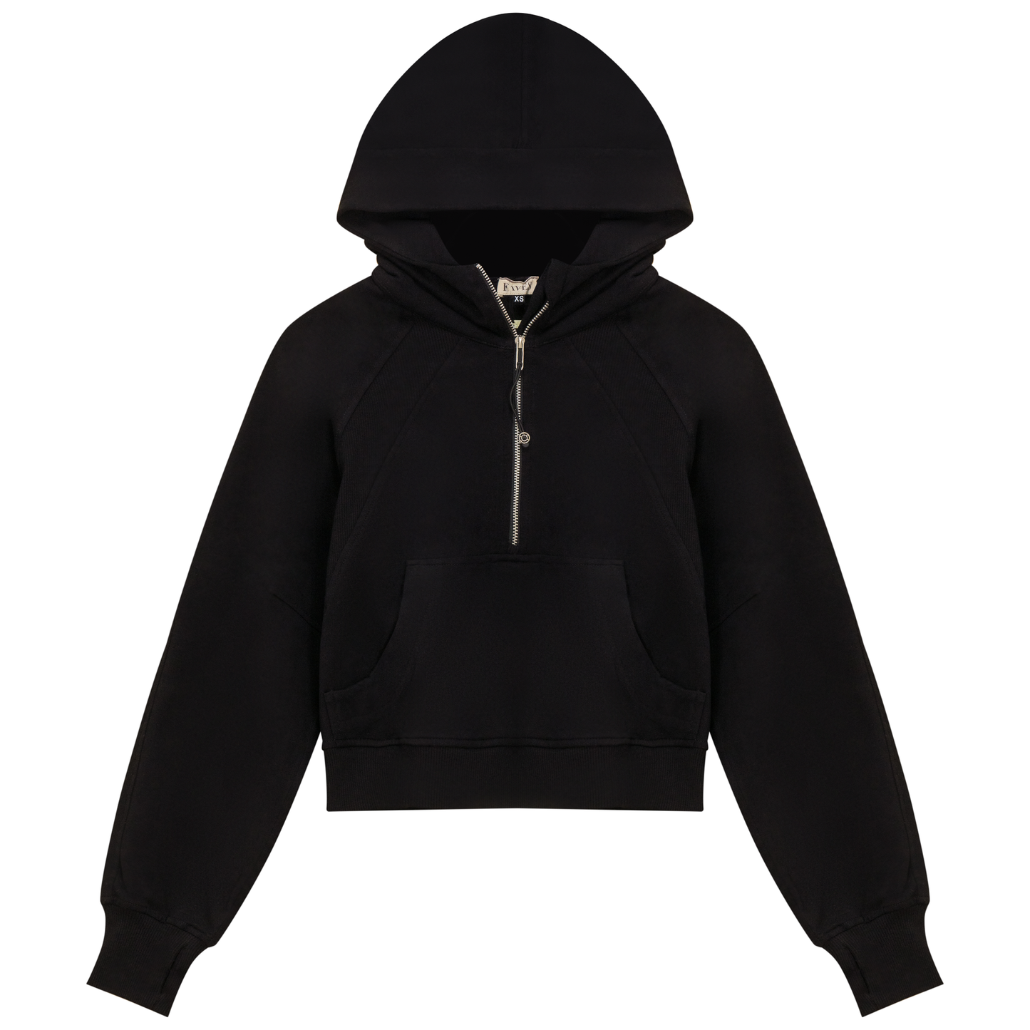 Cropped Zip Sweatshirt Black