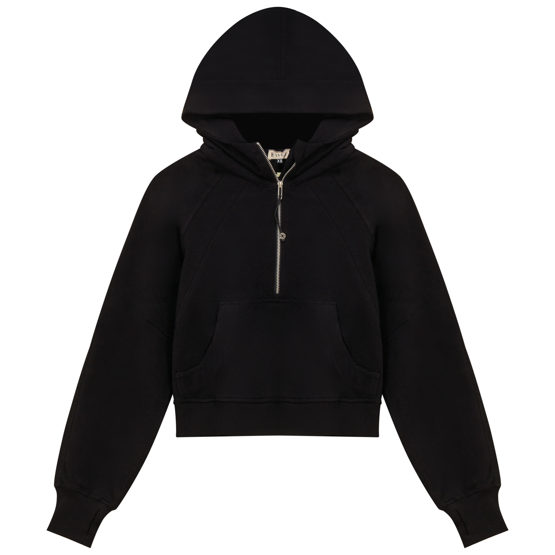 Cropped Zip Sweatshirt Black