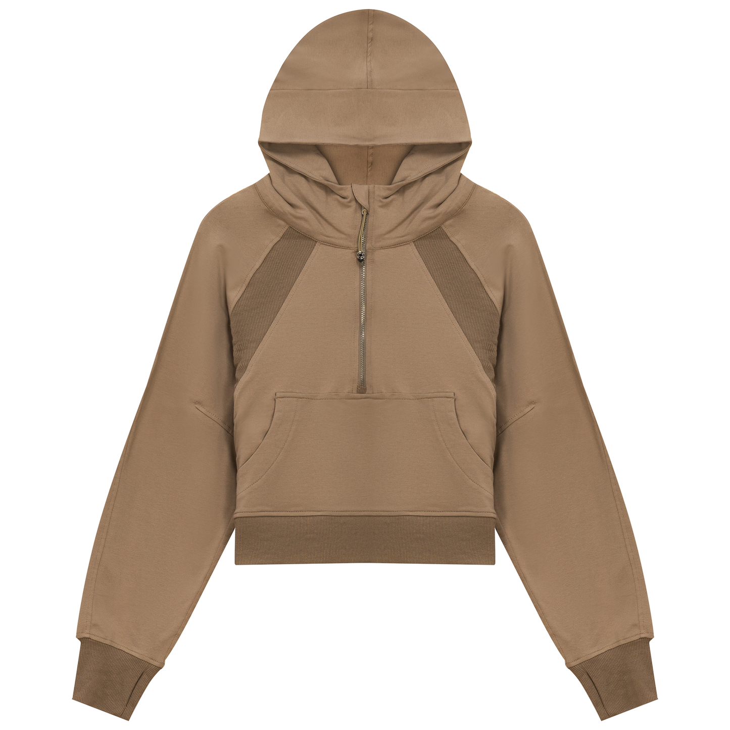 Cropped Zip Sweatshirt Oatmeal