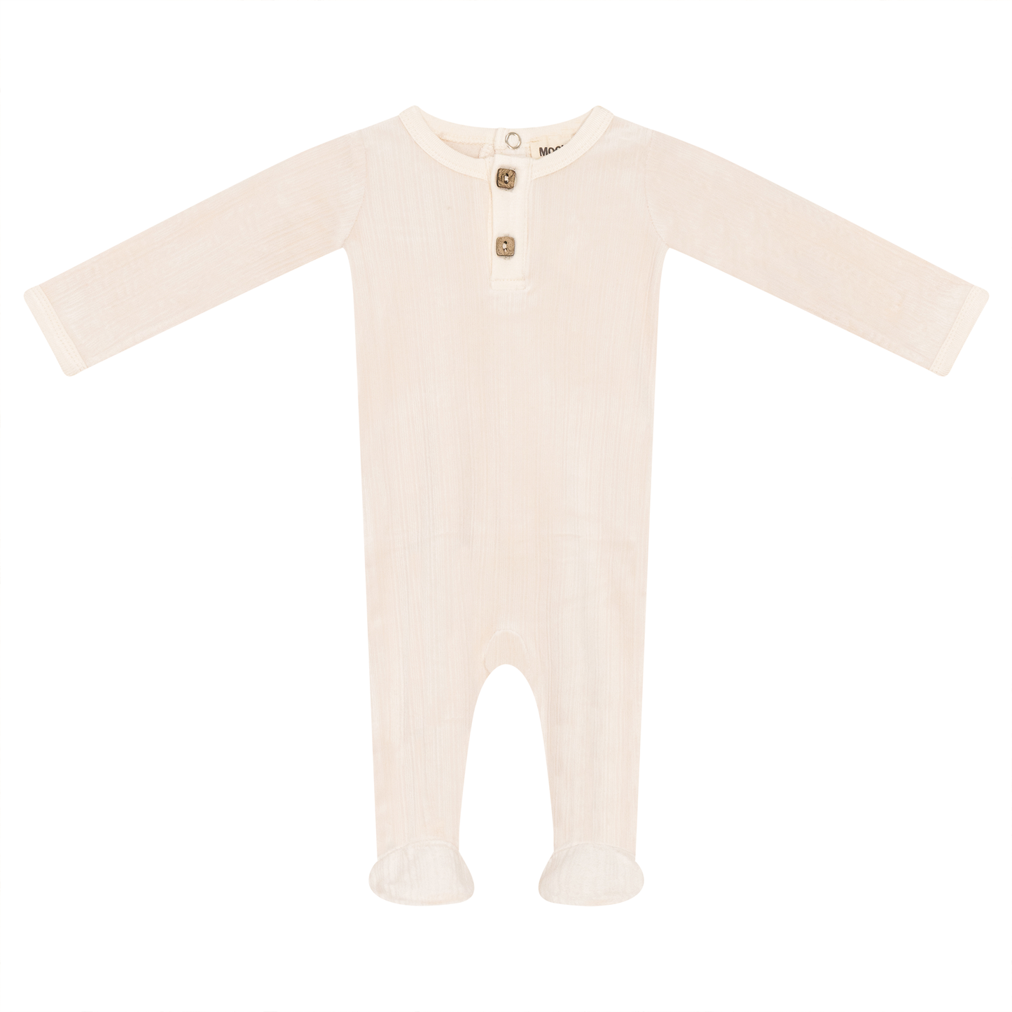 Ribbed Velour Stretchie Off White
