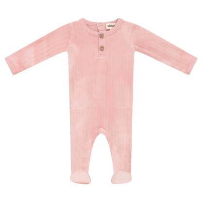 Ribbed Velour Stretchie Pink