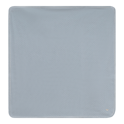 Pointelle Knit Blanket Blue One Size