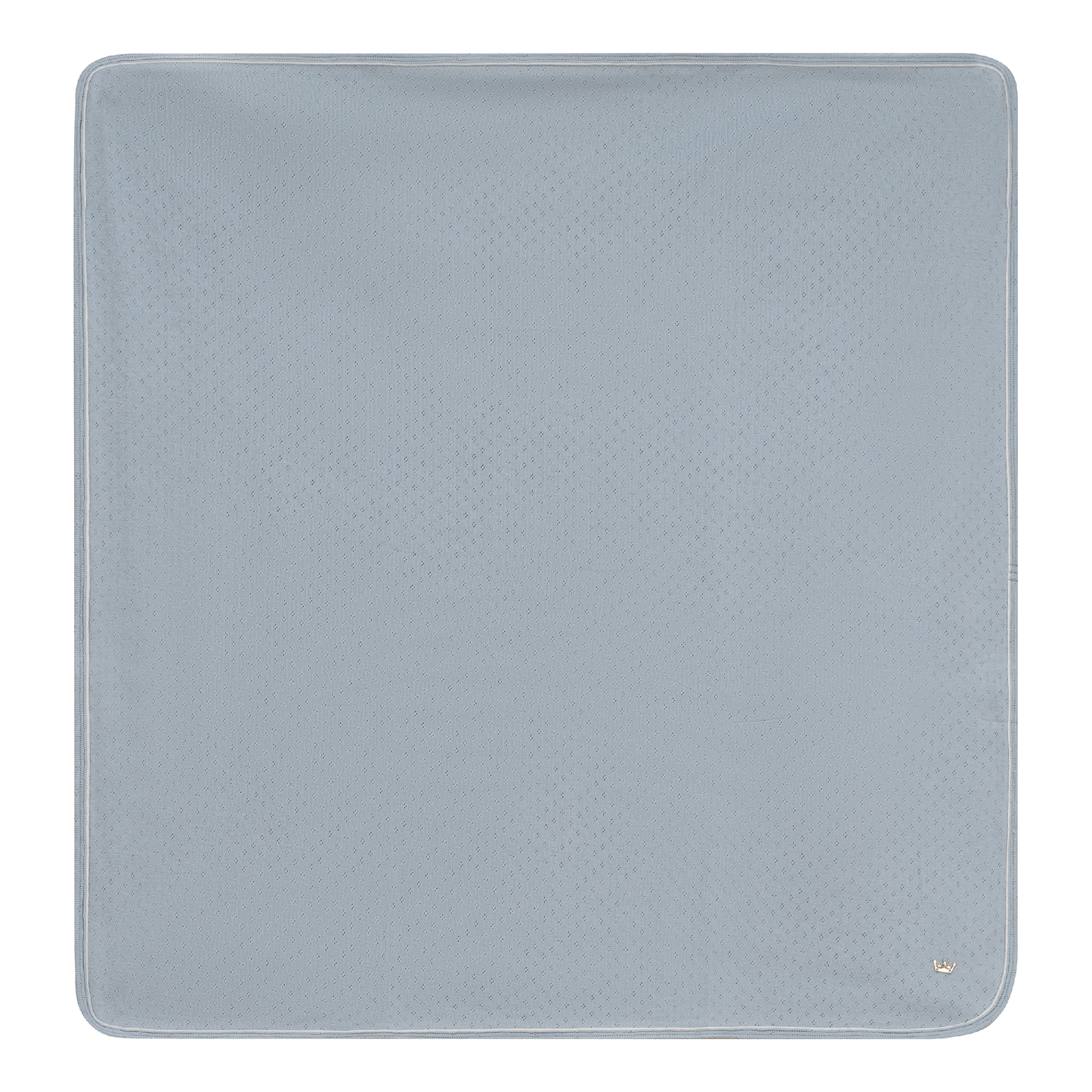 Pointelle Knit Blanket Blue One Size