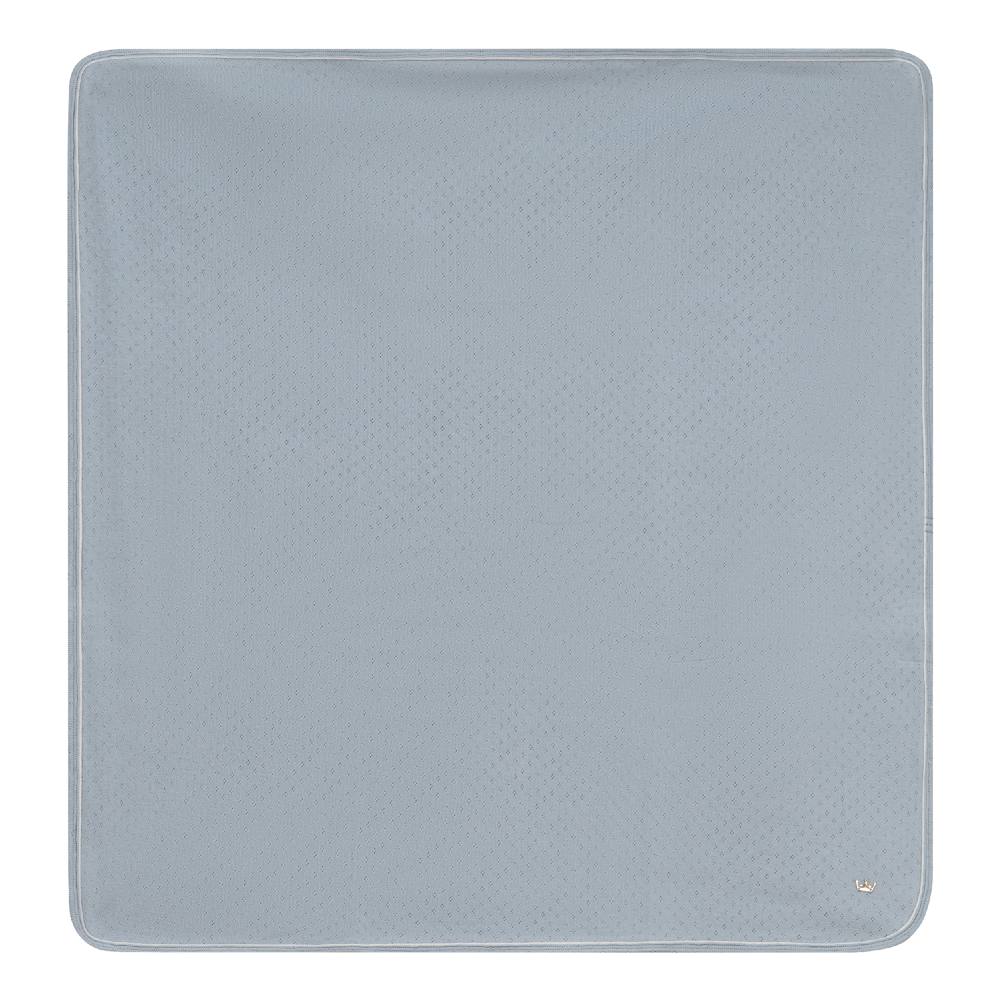 Pointelle Knit Blanket Blue One Size