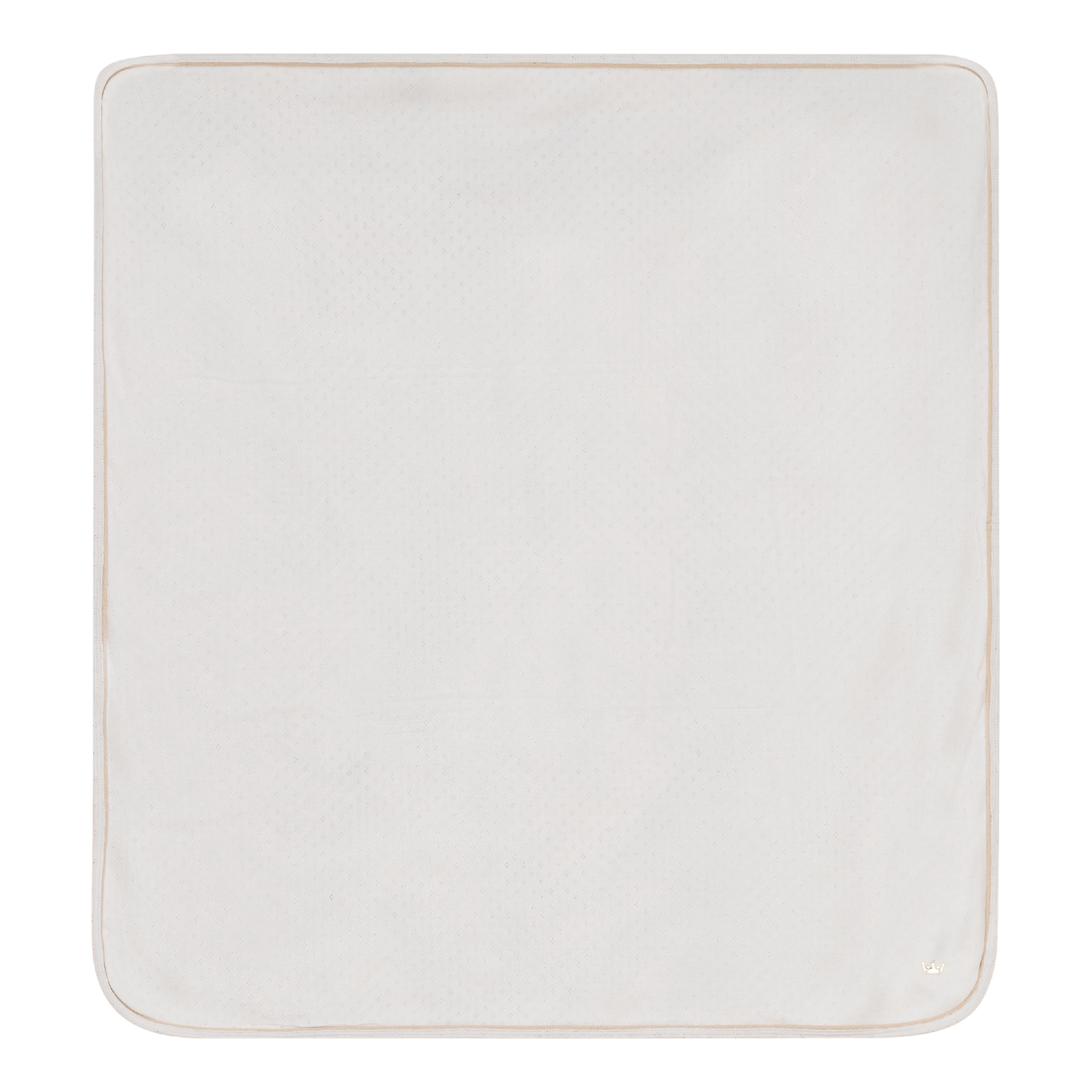 Pointelle Knit Blanket Off White One Size