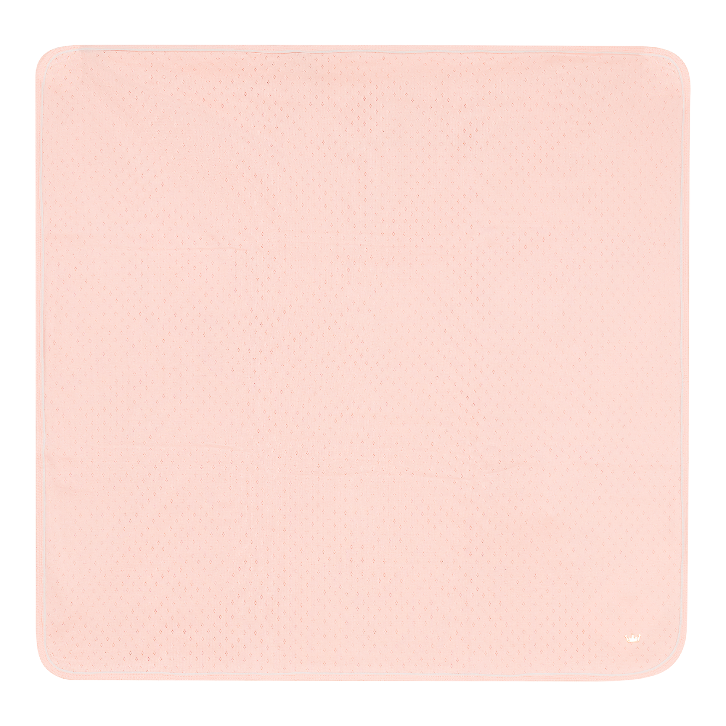 Pointelle Knit Blanket Pink One Size