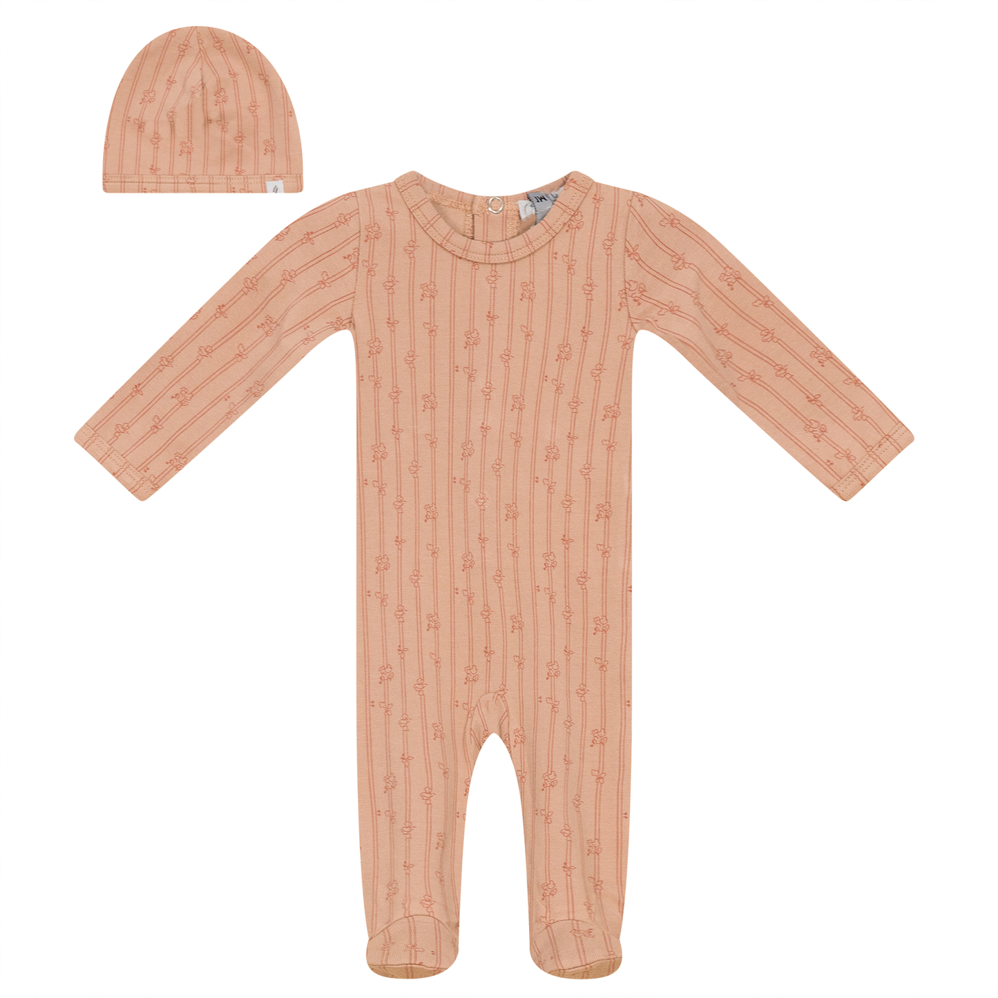 Soft Cotton Modal Onesie and Hat Maple Sugar