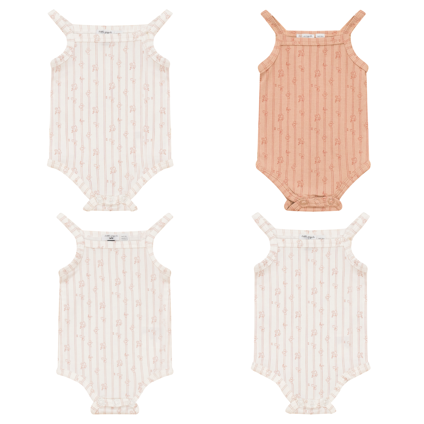 Soft Cotton Modal 3 Pack Onesie Set Maple Sugar