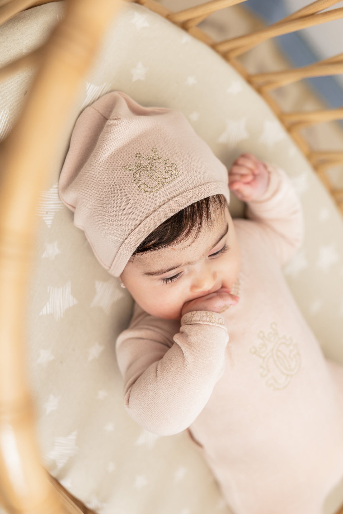 Crest Cotton Velour Onesie Set