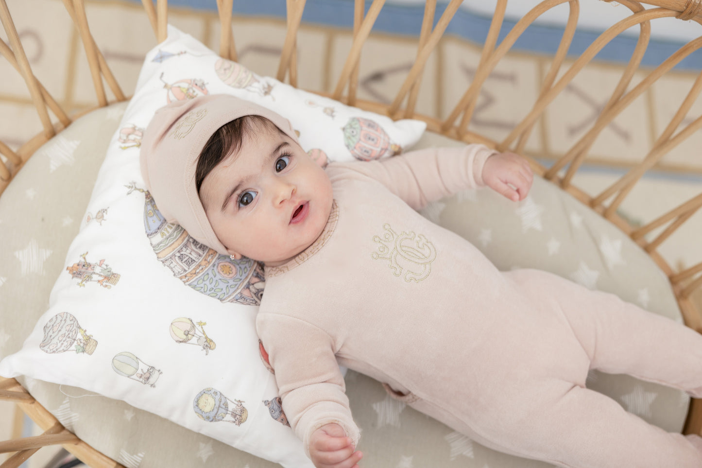 Crest Cotton Velour Onesie Set