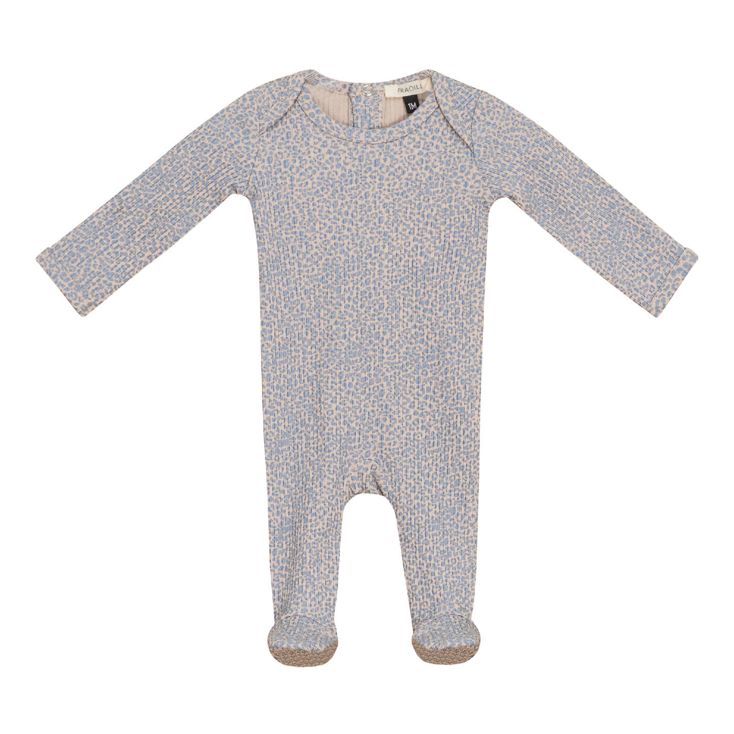 Leopard Print Onesie Beige Blue