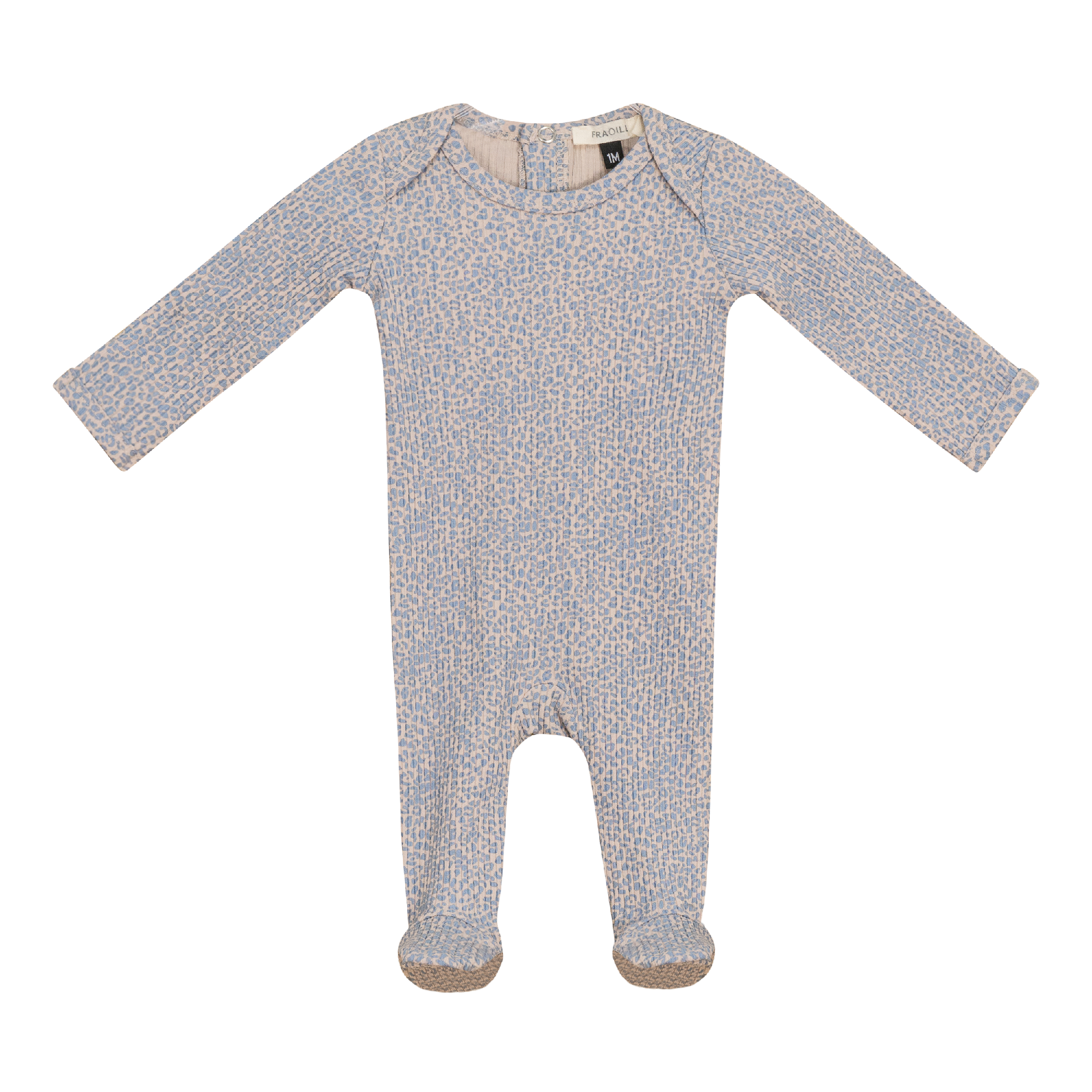 Leopard Print Onesie Beige Blue