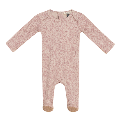 Leopard Print Onesie Beige Mauve