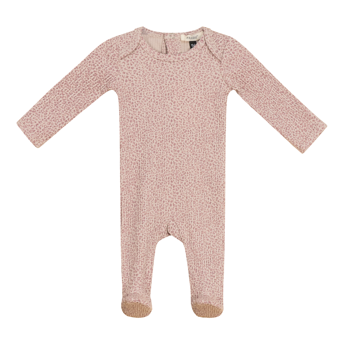 Leopard Print Onesie Beige Mauve