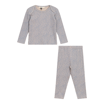 Leopard Print 2Pc Set Beige Blue