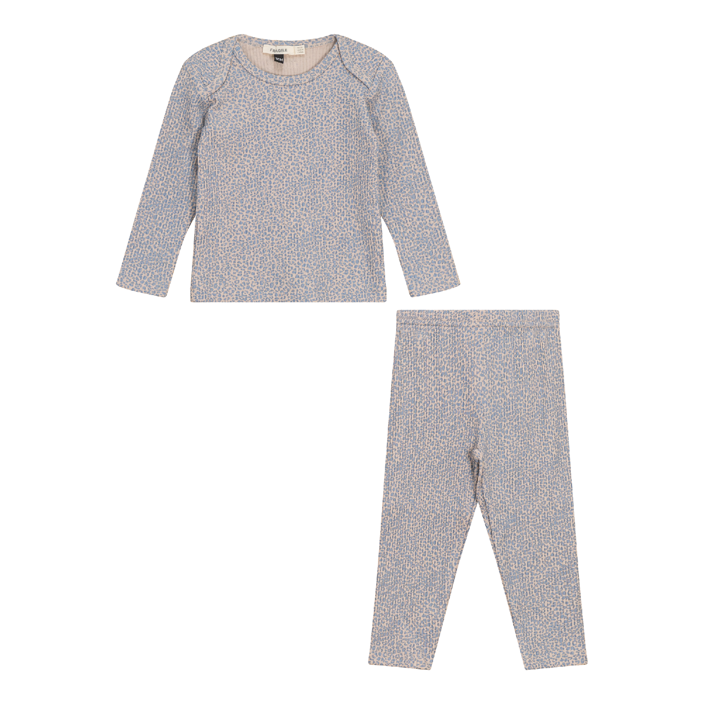 Leopard Print 2Pc Set Beige Blue