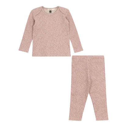 Leopard Print 2Pc Set Beige Mauve