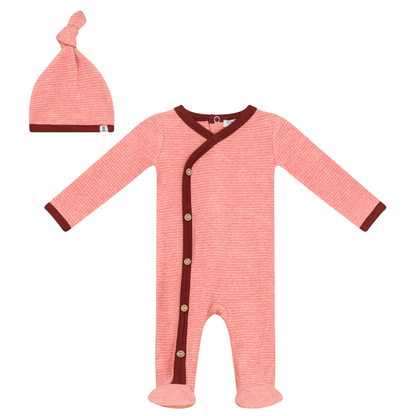 Stripe Stretch Knit Onesie set Nectar