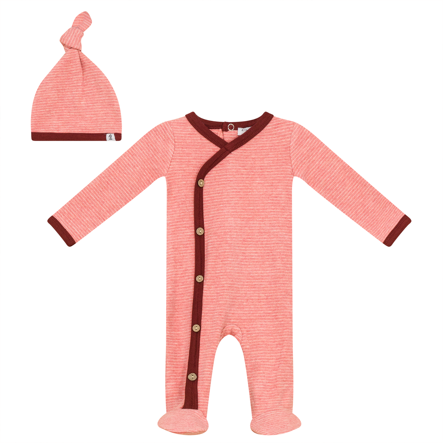 Stripe Stretch Knit Onesie set Nectar