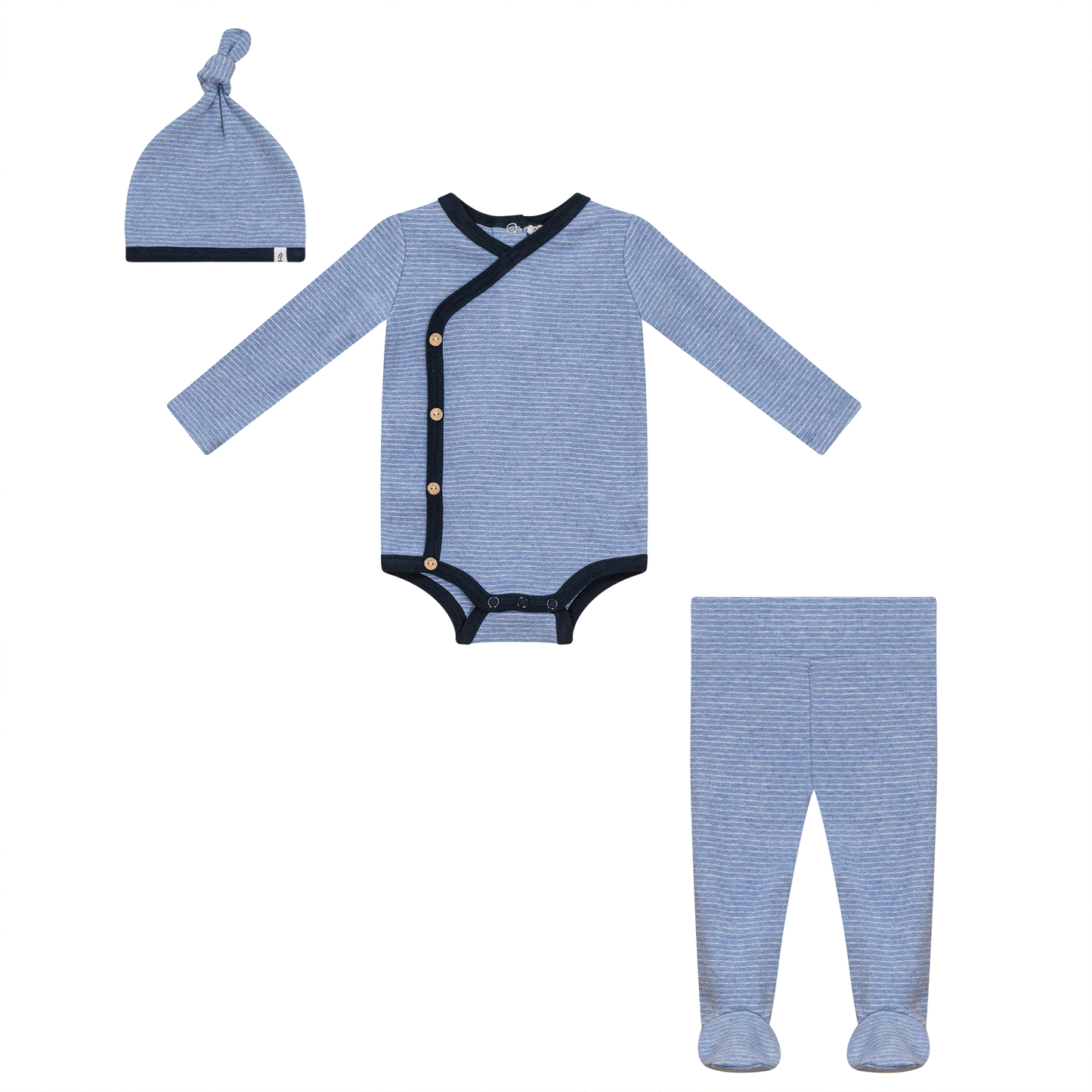 Stripe Stretch Knit 3Pc Set Denim
