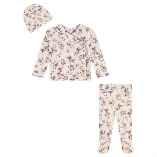 Flower Print Knit 3Pc Set