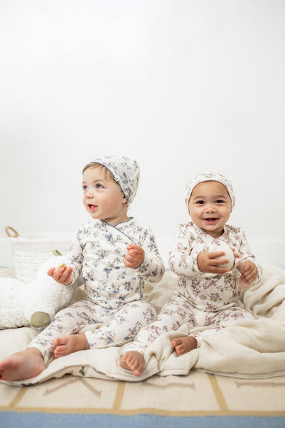 Flower Print Knit Onesie set