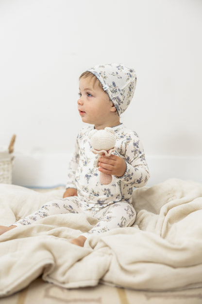 Flower Print Knit Onesie set