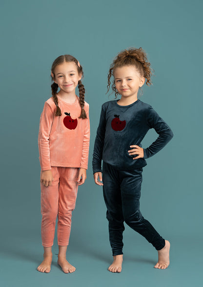 Apple Print Cotton Velour 2Pc Set