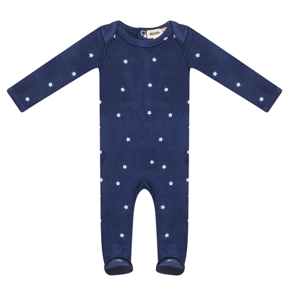 Star Print Onesie Denim