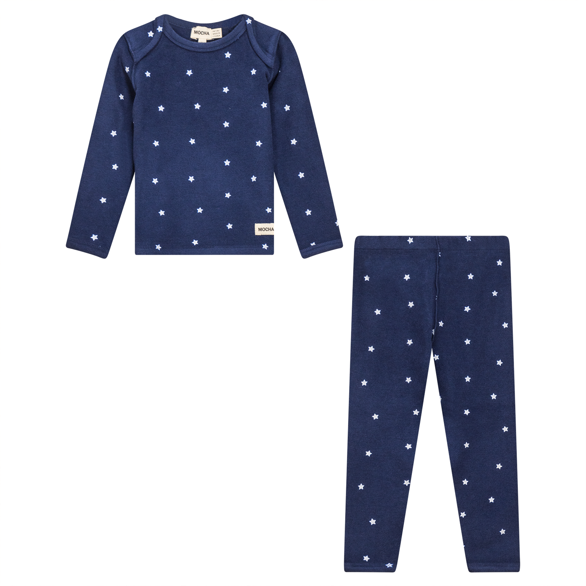 Star Print 2Pc Set Denim