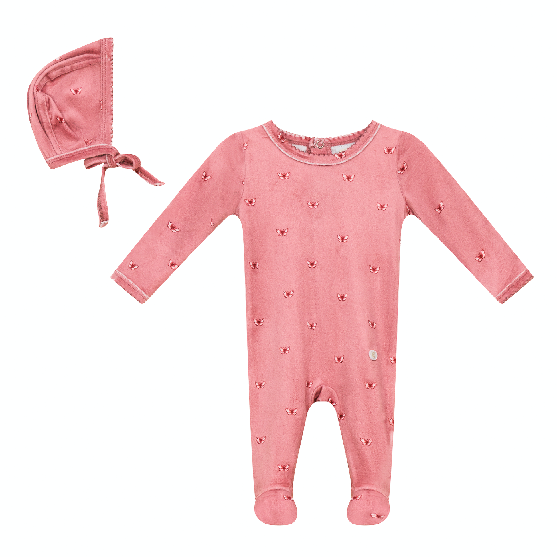 Butterfly Print Onesie set Mauve