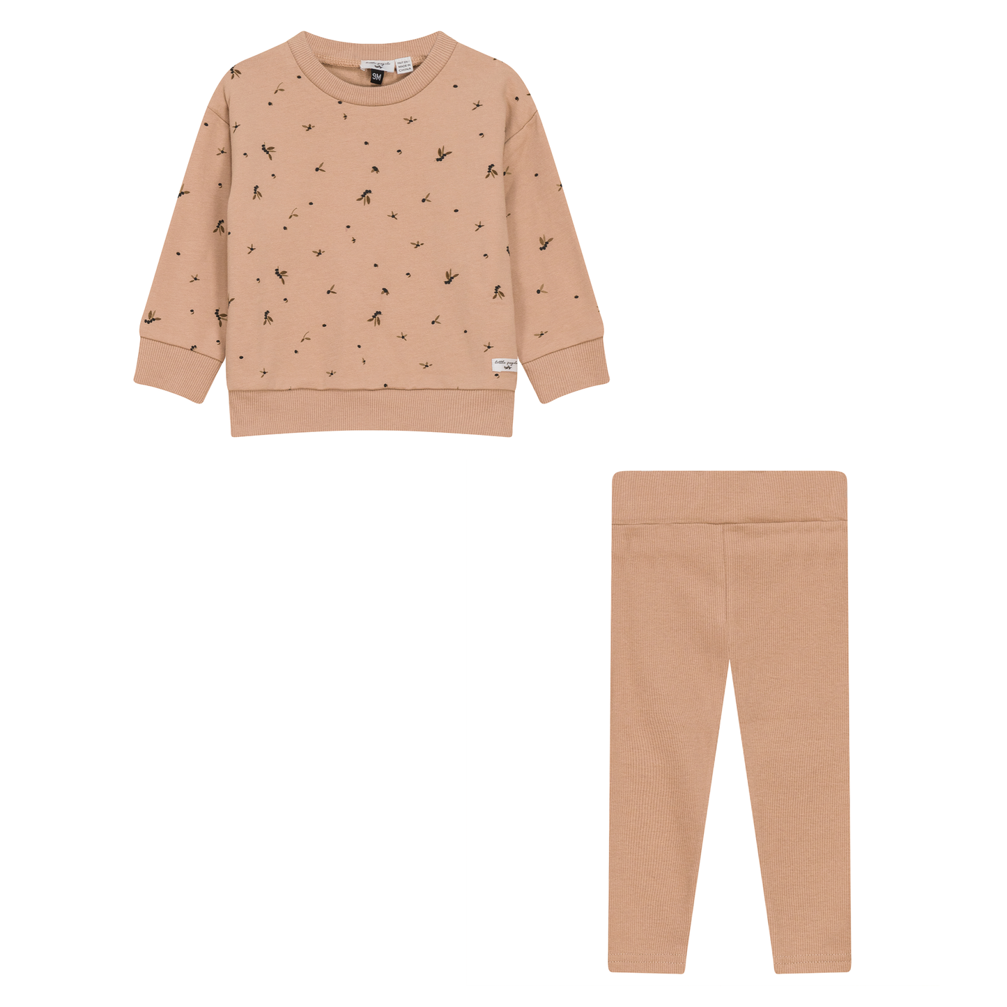 Leaf Print 2Pc Set Maple Sugar